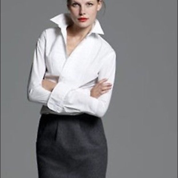 J. Crew Gray Felted Wool Mini Skirt w/ Pockets - 4 - Picture 2 of 12